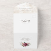 Burgundy Rust Fall Blumenzwiebeldetails UAWG All In One Einladung (Außenbereich)