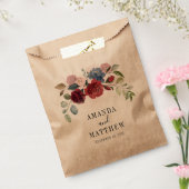 Burgundy Rustic Floral Custom Wedding Gefallen Tas Geschenktütchen (Versiegelt)