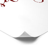 Burgundy Rustic Pumpkin Baby Dusche Begrüßungszeic Poster (Ecke)