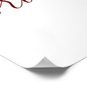 Burgundy Rustic Pumpkin Brautparty Begrüßungszeich Poster (Ecke)