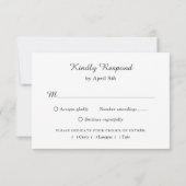 Burgundy Rustic Wood Lace Sunflower Wedding RSVP Karte (Rückseite)