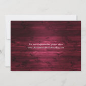 Burgundy Rustic Wood Sunflower Wedding Photo Save The Date (Rückseite)