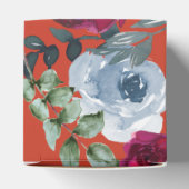 Burgundy Sage Green Rust Dusty Blue Brand Floral Geschenkschachtel (Oben)