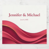 Burgundy Schaumweinetikett (Einzelnes Label)