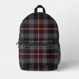 Burgundy Scholar Kariert Bedruckter Rucksack
