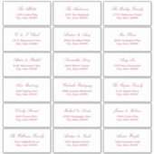 Burgundy Script 18 Guest Address Labels (Vorderseite)