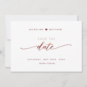 Burgundy Script Simple Briefmarke Wedding Save the Date