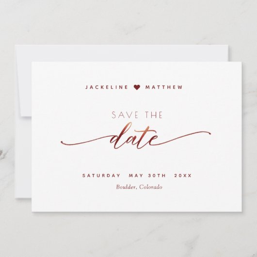 Burgundy Script Simple Briefmarke Wedding Save the Save The Date (Vorderseite)