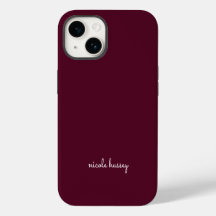 Burgundy Script | Stilvolle Monogram modern