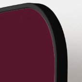 Burgundy Script | Stilvolle Monogram modern Pickleball Schläger (Linke Seite)