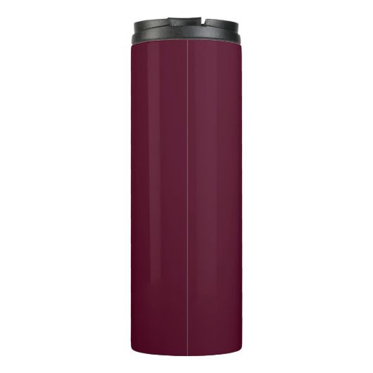 Burgundy Script | Stilvolle Monogram modern Thermosbecher (Rückseite)