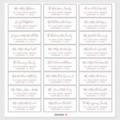 Burgundy Script Wedding Guest Address Labels (Blatt)