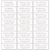 Burgundy Script Wedding Guest Address Labels (Vorderseite)
