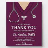 Burgundy Scrubs Medical Beruflich Danke Fotoplatte (Vorderseite)
