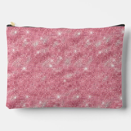 Burgundy Sequin Pattern Zubehörtasche (Vorderseite)