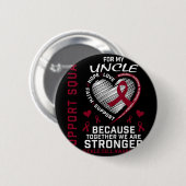 Burgundy Sickle Cell Awareness Items Uncle Support Button (Vorne & Hinten)