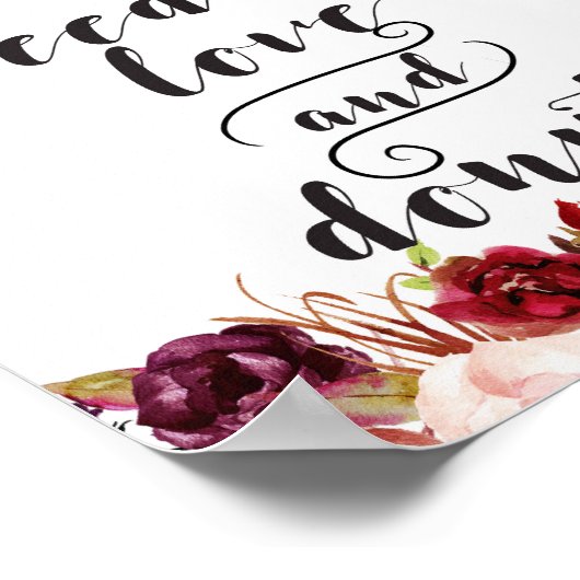 Burgundy Sign Poster (Ecke)