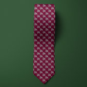 Burgundy & Silver Bauern Tractor Krawatte