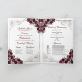 Burgundy Silver Butterfly Quinceanera Programm (Innenseite)