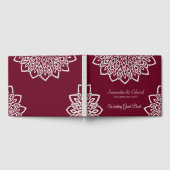 Burgundy Silver Glitzer Elegantes Wedding Gästebuc Gästebuch (Voll)