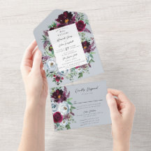 Burgundy Silver Gray Rose Botanisch