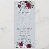 Burgundy Silver Gray Rose Botanisch Programm (Vorderseite)