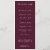 Burgundy Silver Gray Rose Botanisch Programm (Rückseite)