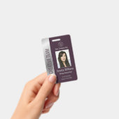 Burgundy Silver ID für personalisierte Unternehmen Ausweis (Handheld)