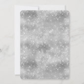 Burgundy Silver Sparkle Glitz Geburtstag Einladung (Rückseite)