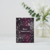 Burgundy Silver Sparkling Lights Sparkle Glitzer Visitenkarte (Stehend Vorderseite)