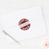 Burgundy Simple Graduate Runder Aufkleber (Umschlag)