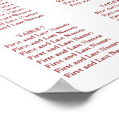 BURGUNDY SITZENCHART|DIY FARBE POSTER (Ecke)