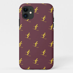 Burgundy Skier Case-Mate iPhone Hülle