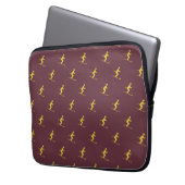 Burgundy Skier Laptop Sleeve (Vorderseite Links)