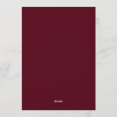 Burgundy & Slate Dramatic Bloom Wedding Einladung (Rückseite)