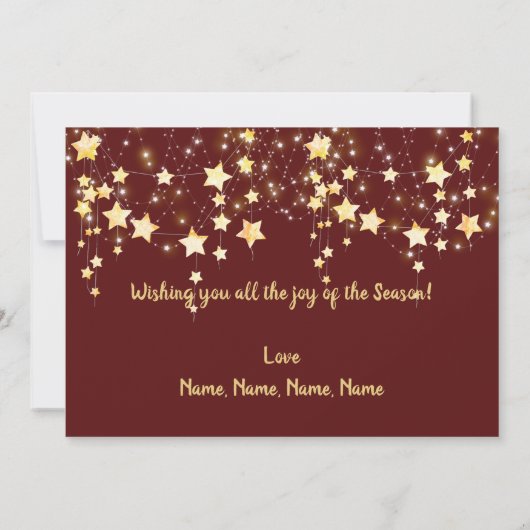 Burgundy Snowflake Ein Foto Weihnachten (Rückseite)