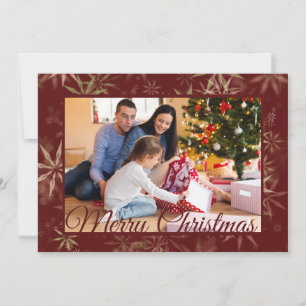 Burgundy Snowflake Ein Foto Weihnachten