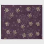 Burgundy Snowflake Geschenkpapier (Flach)