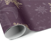 Burgundy Snowflake Geschenkpapier (Rolleneckpunkt)