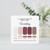 Burgundy Soft Blush Fall Wedding Palette 2026 Card Einladung (Stehend Vorderseite)