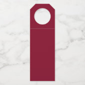 Burgundy Solid Color Flaschenanhänger (Rückseite)
