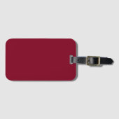 Burgundy Solid Color Gepäckanhänger (Vorderseite (Horizontal))