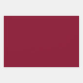 Burgundy Solid Color Geschenkpapier Set (Vorderseite)