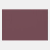Burgundy Solid Color Geschenkpapier Set (Vorderseite 3)