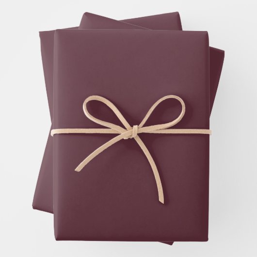 Burgundy Solid Color Geschenkpapier Set (Beispiel)