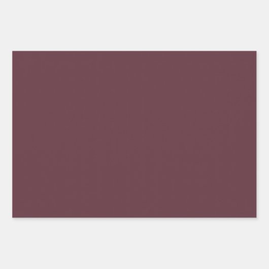 Burgundy Solid Color Geschenkpapier Set (Vorderseite)