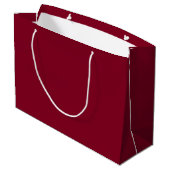 Burgundy Solid Color Große Geschenktüte (Rückseite Schrägansicht)