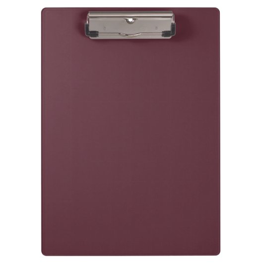 Burgundy Solid Color Klemmbrett (Vorderseite)