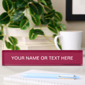 Burgundy Solid Color Namensplakette