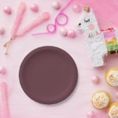 Burgundy Solid Color Pappteller (Party)
